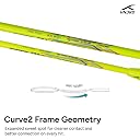 Hundred Aluminium Powertek 200 JR Badminton Racket with Full Cover (90G, Neon Green) gallery image