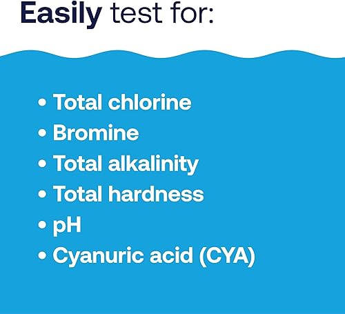 Miniatura 3 de HTH 1275 Kit de prueba de 6 vías para el cuidado de piscinas, probador químico de agua para piscinas, 100 pruebas