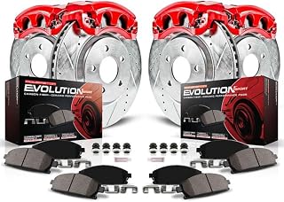 Power Stop KC873 원클릭 퍼포먼스 브레이크 키트, 캘리퍼 및 전면 및 후면 센서 와이어 1개 포함, BMW Z4 2003-2008용 [모델 사양]
