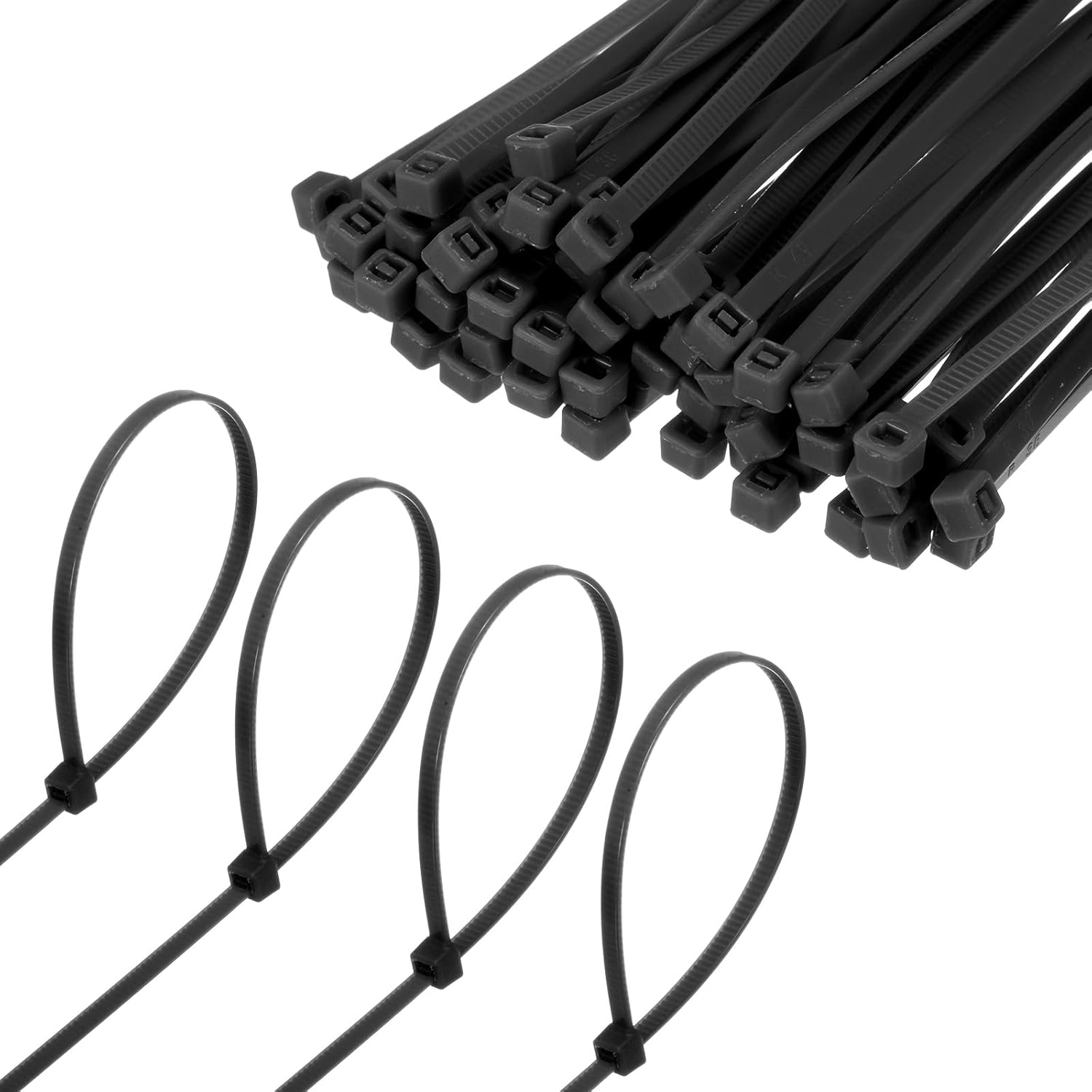 M METERXITY 100-Pack Nylon Zip Ties 6 Inch 40 Lbs Nylon Cable Wire Ties Self-Locking Cable Zip Ties for Indoor/Outdoor/Home/Office/Garden/Workshop/Bundling Securing [Blue]