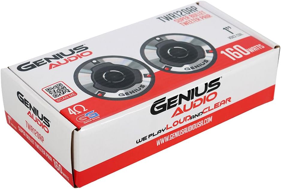 Genius TWR120AP 3.8" Super Bullet Tweeter Ferrite 1" Vc 160W 4 Ohm