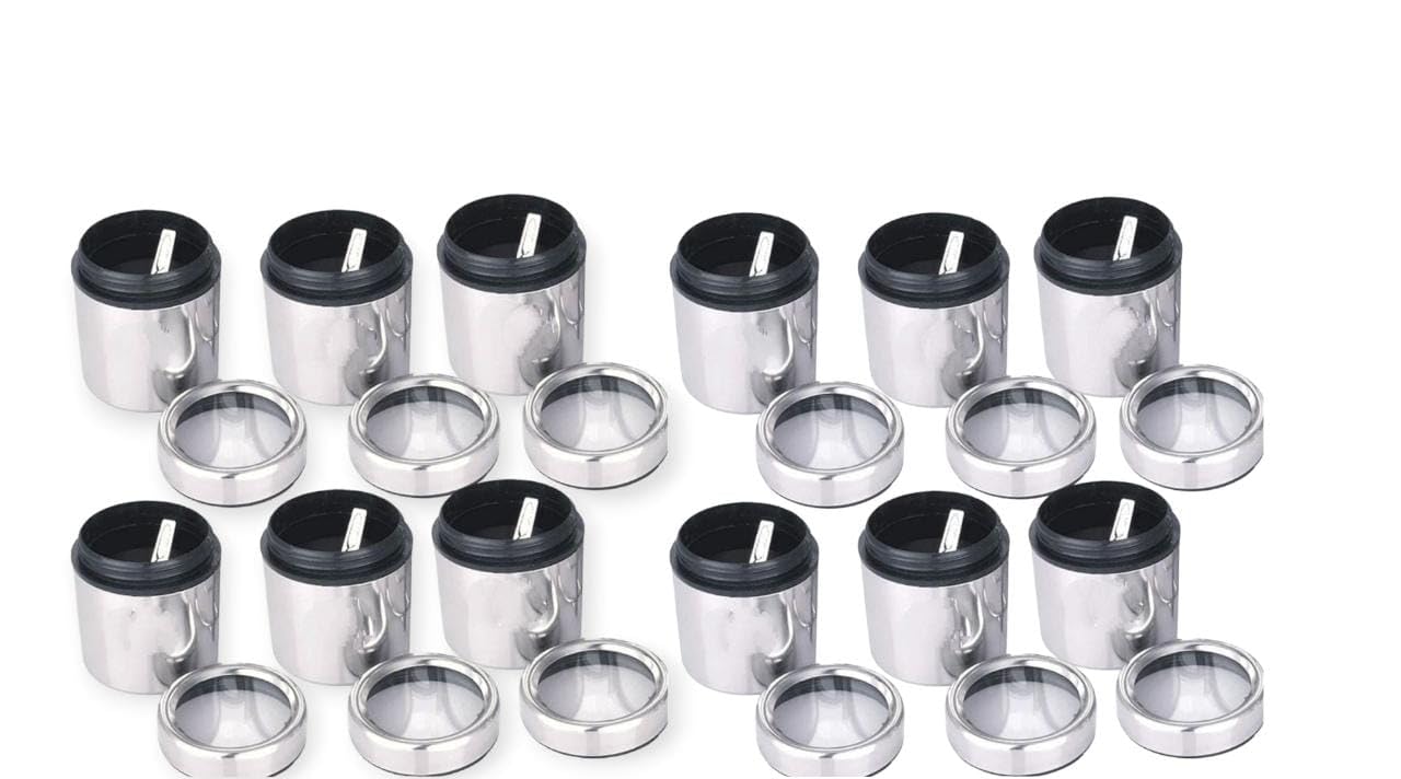 ATROCK Containers For Kitchen Storage | Jars & Containers Set Of 12 With 12 Spoon | Grocery Containers | 175Ml Each Container | Stainless Steel Storage Containers | Small Containers, Silver (B0CGRTB2VY) Amazon Price History, Amazon Price Tracker