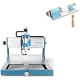 Genmitsu 3030-PROVer MAX CNC Router Machine + 4th Axis Rotary Module Kit, 4 Jaw Chuck, 10:1 Speed Reducer, Clamped Range: Length 10-200mm