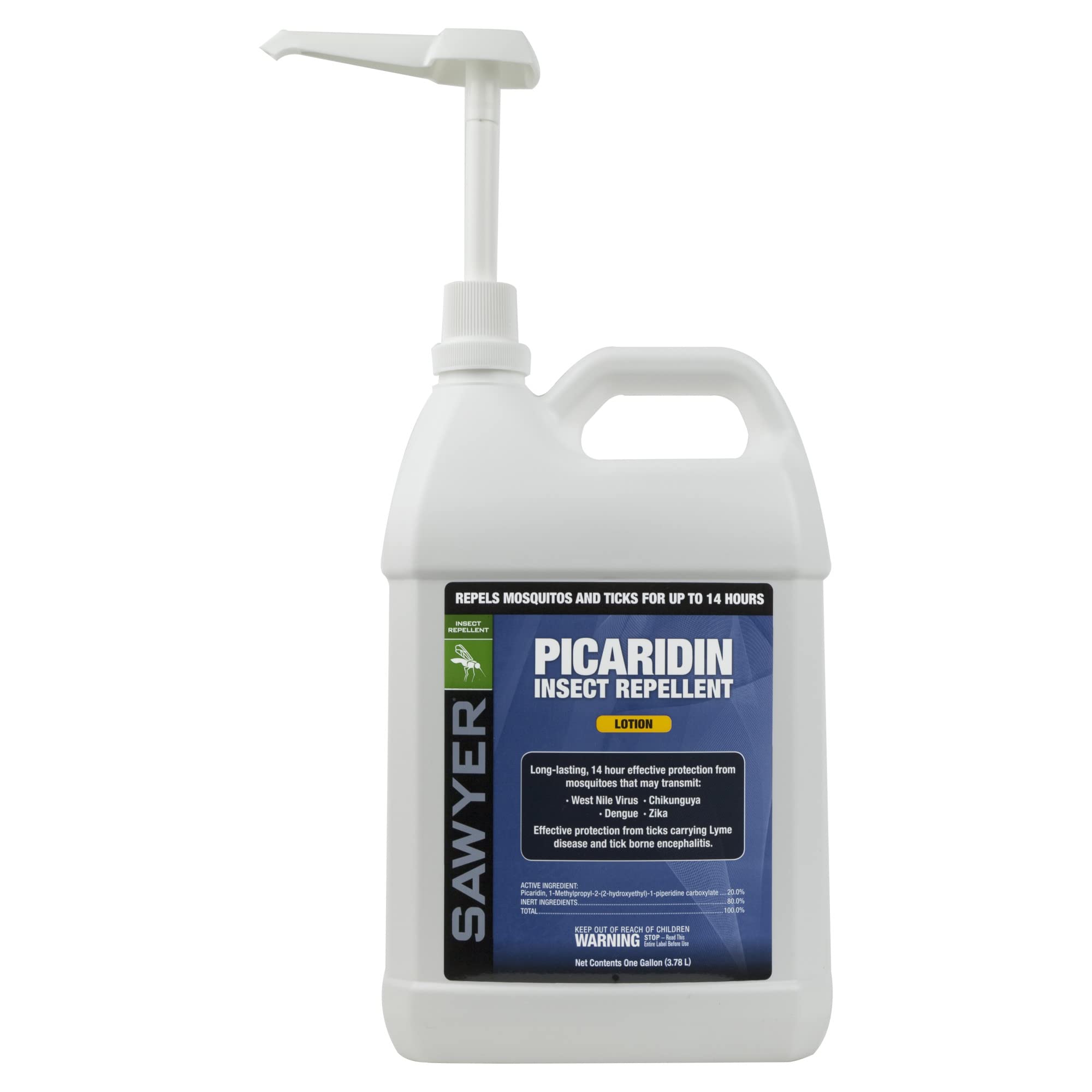 Sawyer Products SP569 Premium Insect Repellent with 20% Picaridin, Lotion Dispenser, 1-Gallon,White