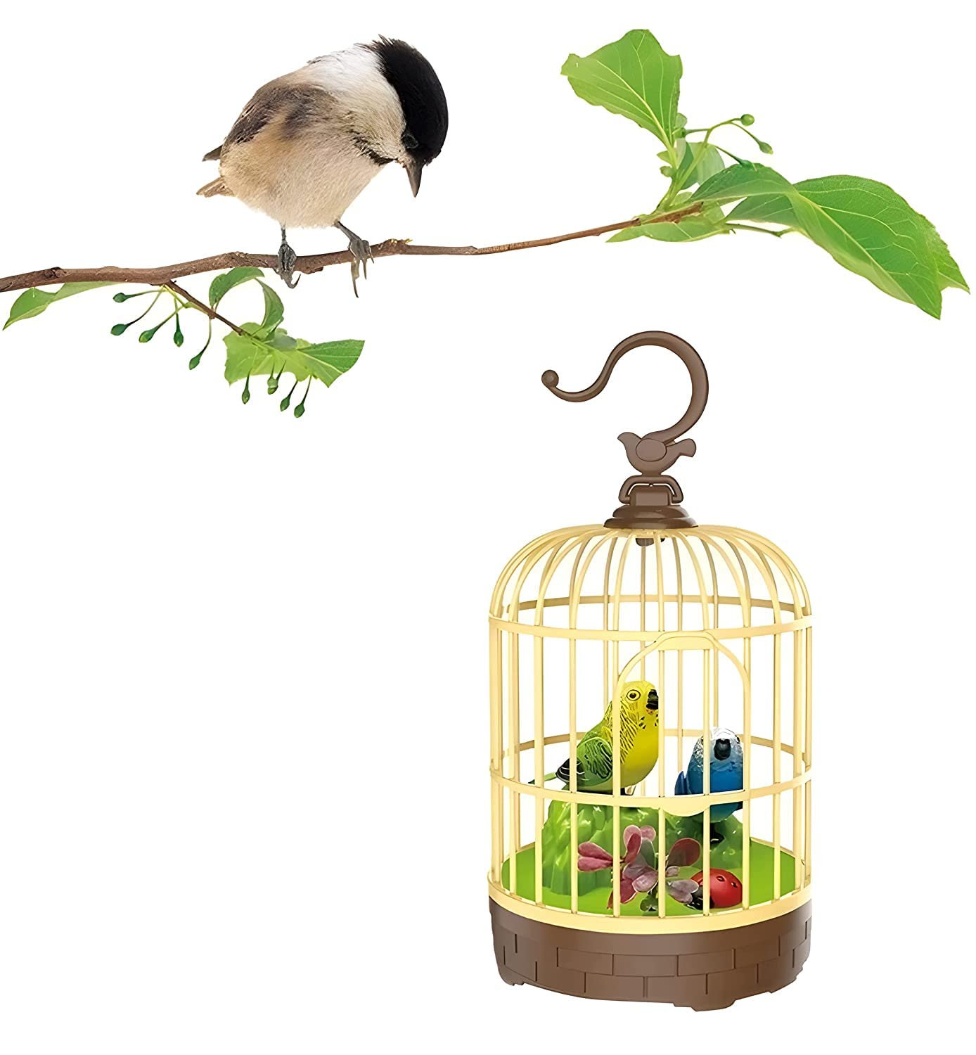 PATLY Electric Sounding Voice Birds Toys with Birdcage for Kids (Pack of 1) (B0C691WHBC) Amazon Price History, Amazon Price Tracker