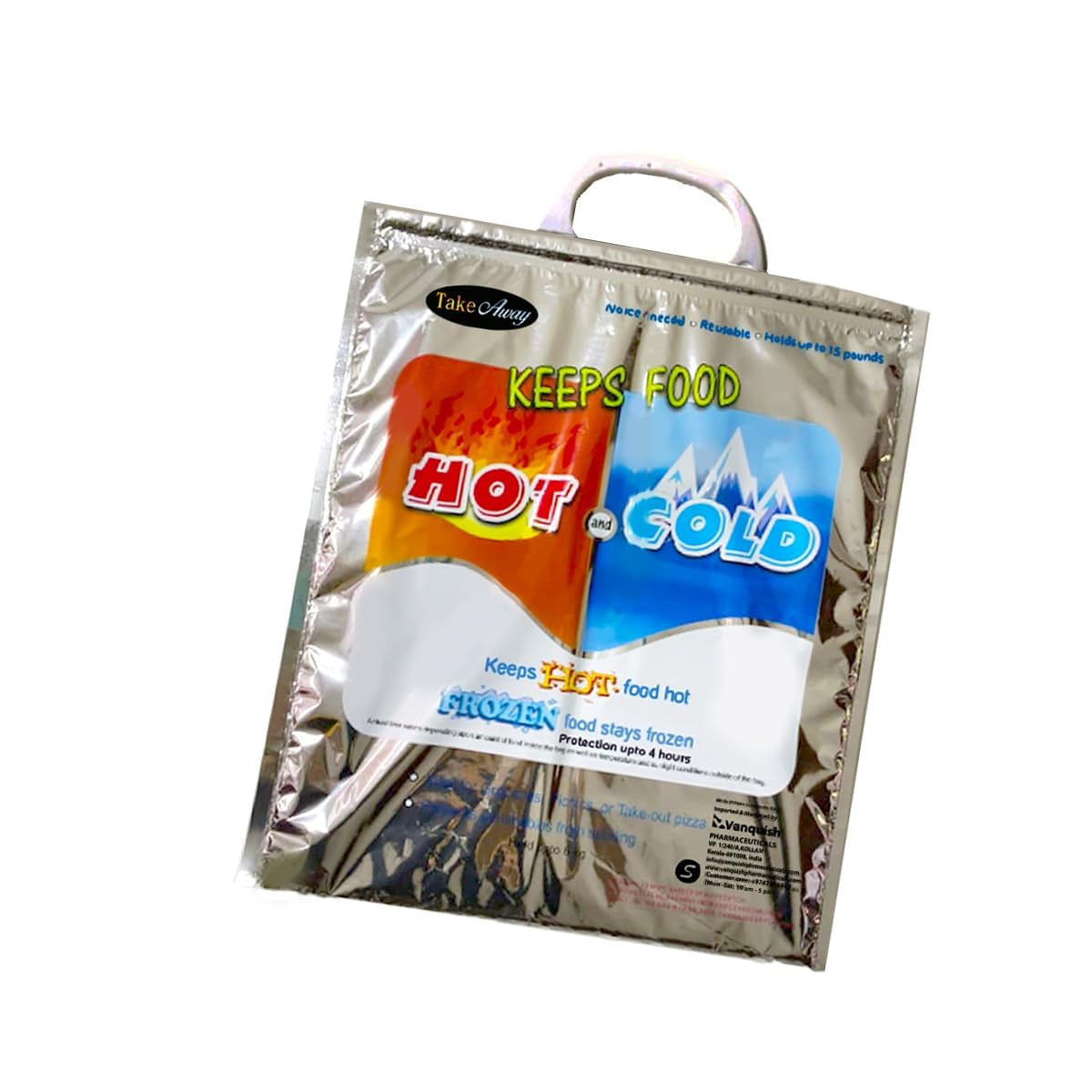 Hot and Cold Small Bag for Food Storage, Reusable Thermal Aluminium Foil (3 Layer Protection, Size – 35 x 30 cm)-image-47