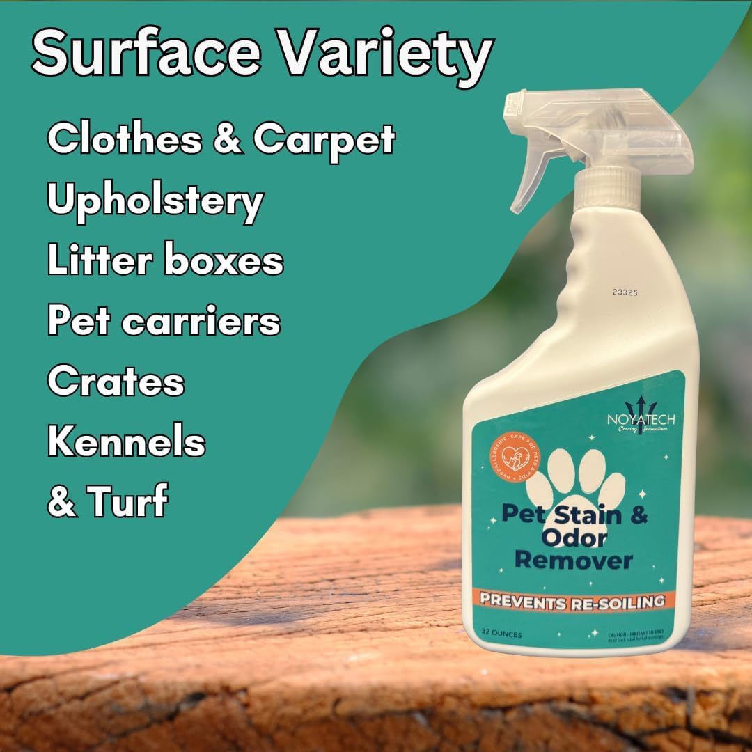 Pet Stain and Odor Remover, 2 Quarts Combo, Enzymatic Urine Deodorizing Floor Cleaner, Safe for Kids and Pets