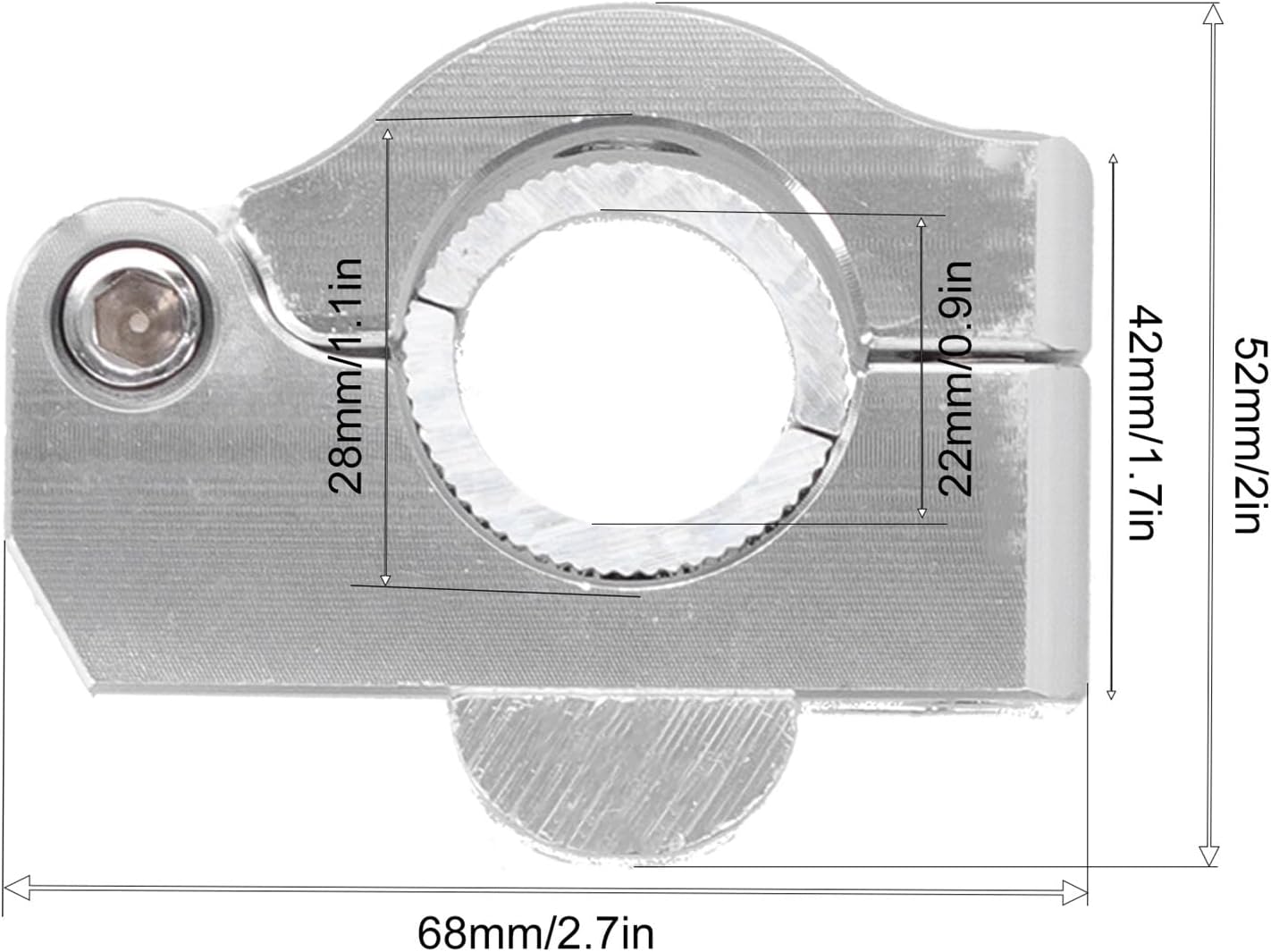 バーライザー ハンドルバーマウント オートバイハンドルバーライザーマウント ウェイトブロック ガスケット付き 22mm/28mm 可