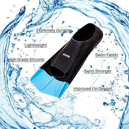image for Swimming Training Fins Swim Flippers from SCOOB. Travel Size Short Bla