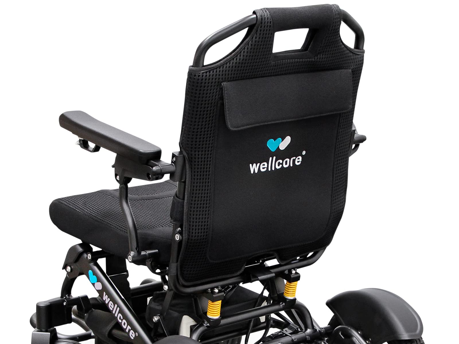 Silla de ruedas eléctrica WELLCORE, Plegable, Autonomía 15 km, Chasis aluminio, Mando con conexión USB, Frenado electromagnético, Hasta 135 kg