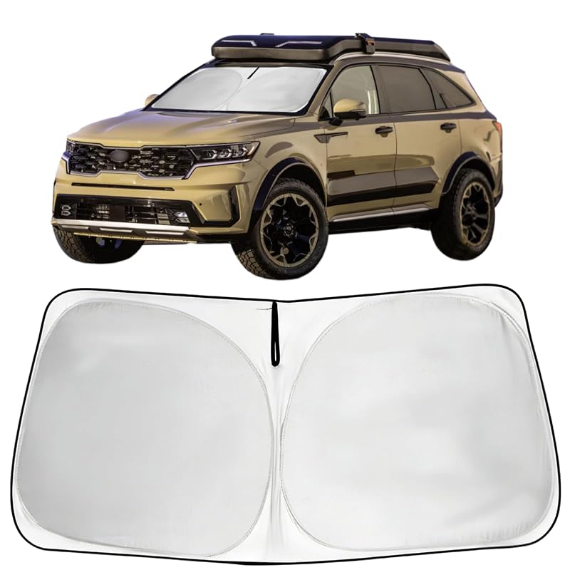 Protetor solar para para-brisa Kia Sorento SUV 2021 a 2026 HOHUIGO dobrável com bolsa