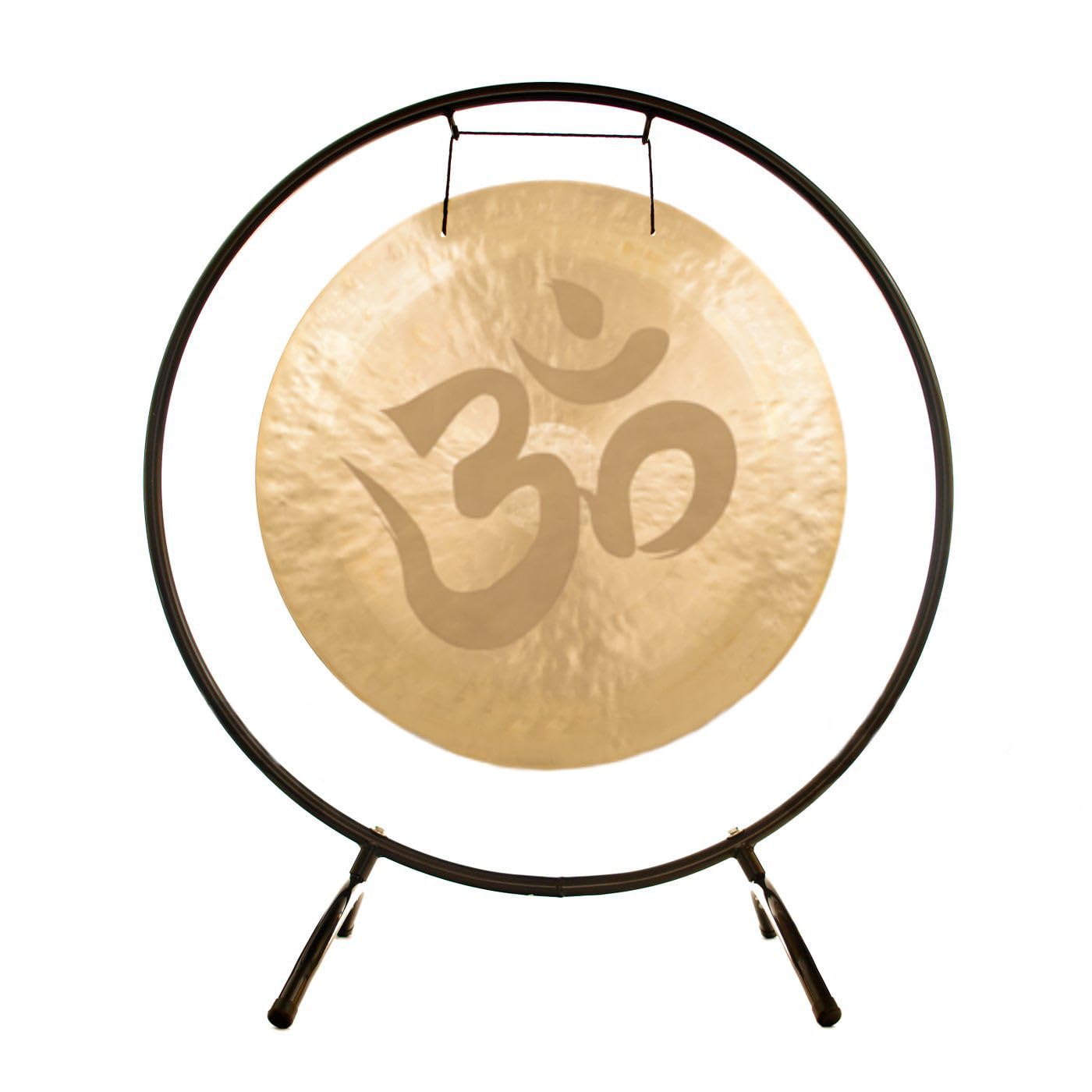 Om Gongs on Stands - Includes the Gong of Your Choice, Gong Stand, & Mallet/Great Gift/For Yoga & Meditation/Engraved Gong Made of Bronze