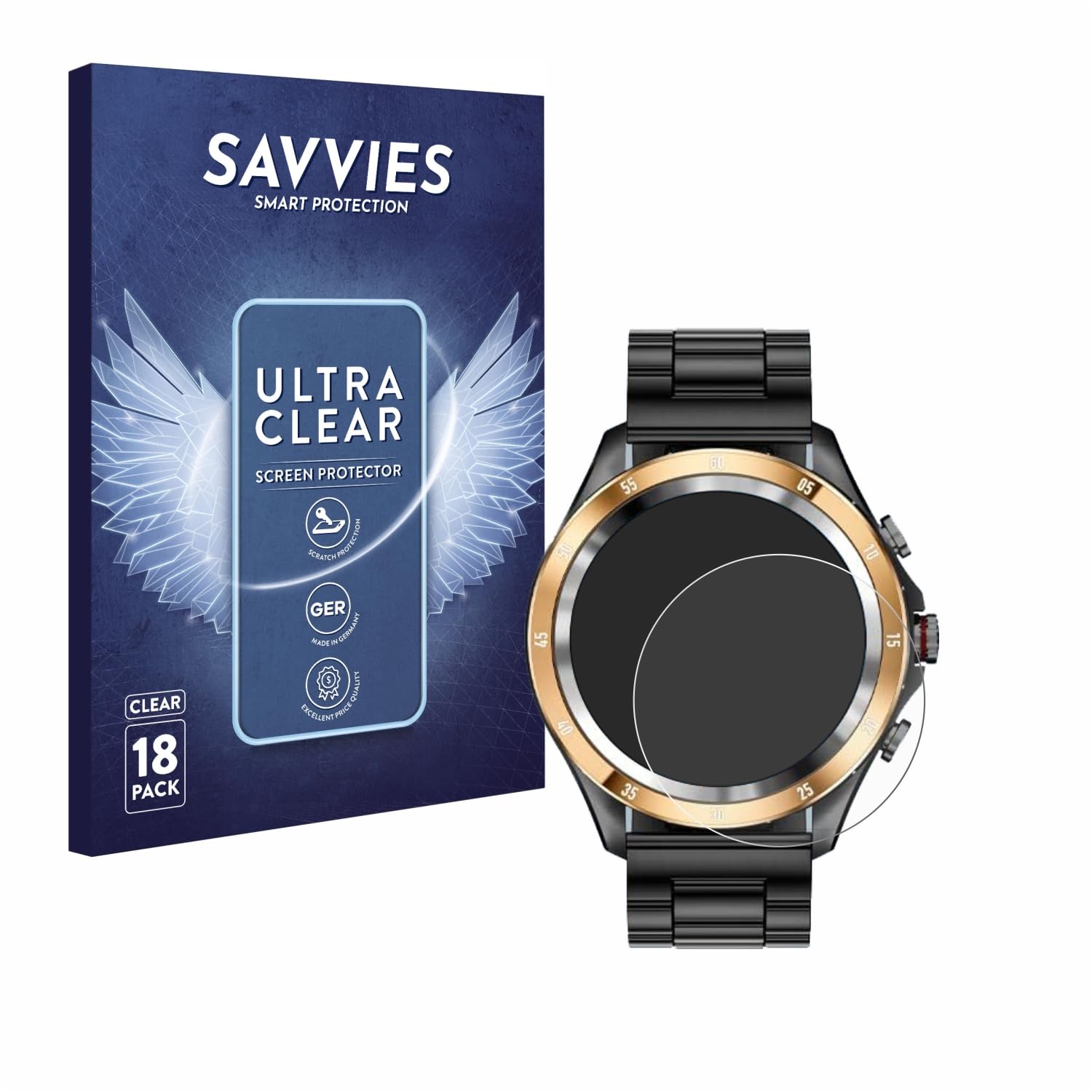 savvies Screen Protector compatible with Lige AS1829C Protection Film Clear 18-Pack