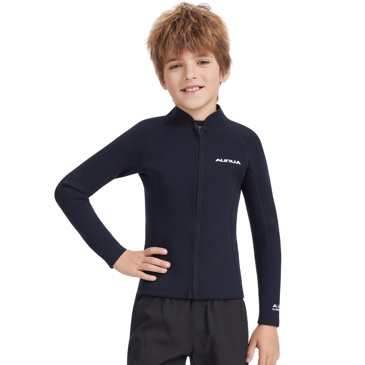 Amazon | Aunua キッズ ウェットスーツ トップ 2mm フロントジップ