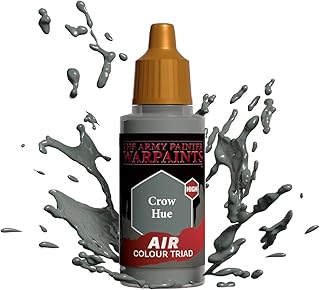 The Army Painter Warpaints Air Crow Hue - Non-Toxic Water Based Airbrush paint – acrylic paint and primer for Tabletop Roleplaying, Boardgames, and Wargames Miniature Model Painting