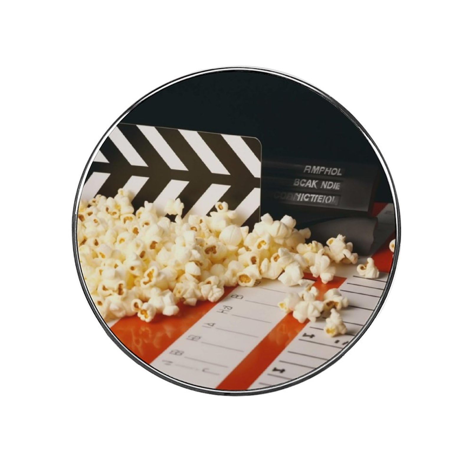 Cinema Clapboard and Popcorn Magnetic Refrigerator Sticker Glass Strong Fridge Sticker Cute Refrigerator Magnets for Kitchen Office Whiteboard Cabinet Decorative Magnets for Gift