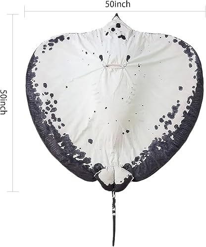 Miniatura 2 de Animal de Peluche Mantarraya Manta Raya, Capa Gigante de Felpa Suave Usable, Manta para Mascotas, Tapete de Piso para Casa, Viajes, Oficina, Camping