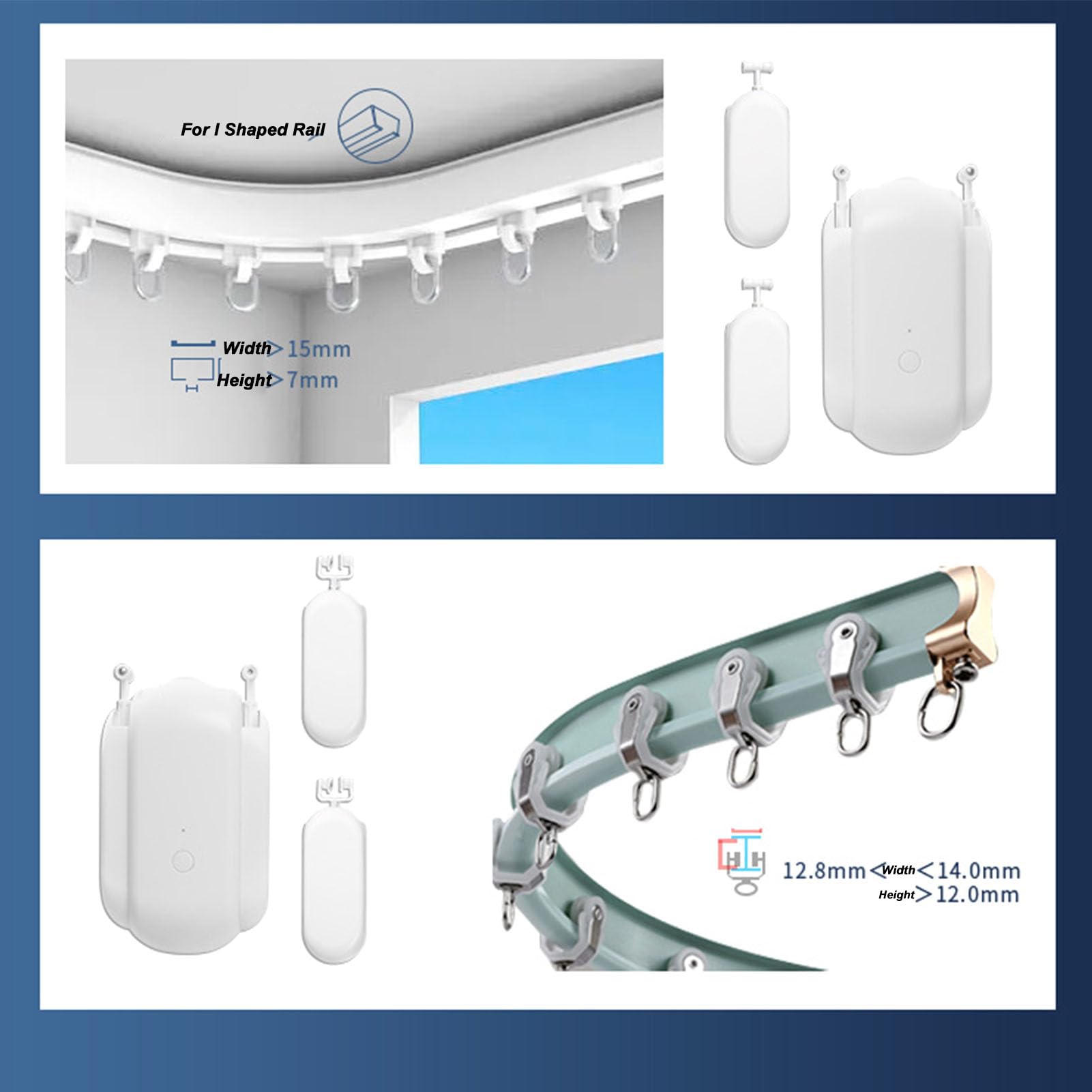 Ouvre-Rideau Automatique, Lot de 2 Ouvre-rideaux Intelligents WiFi Motorisés avec Télécommande/application/commande Vocale, Robot de Rideau électrique avec Minuterie, pour