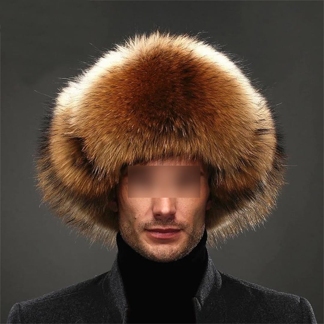 Inverno Uomo Faux Peloso Cappello Fluffy Outdoor Caldo Neve Peloso Cappelli Outdoor Freddo Cappelli