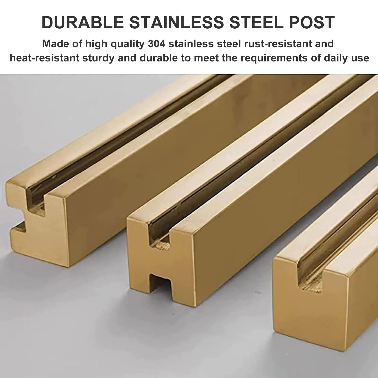 inless stalowy system tralek pokładowych Adjuble zacisk panelowy do wewnątrz/na zewnątrz kwadratowy słupek balustradowy łatwy montaż (80 cm wysokości końcowy słupek dostępny 3 szt.)