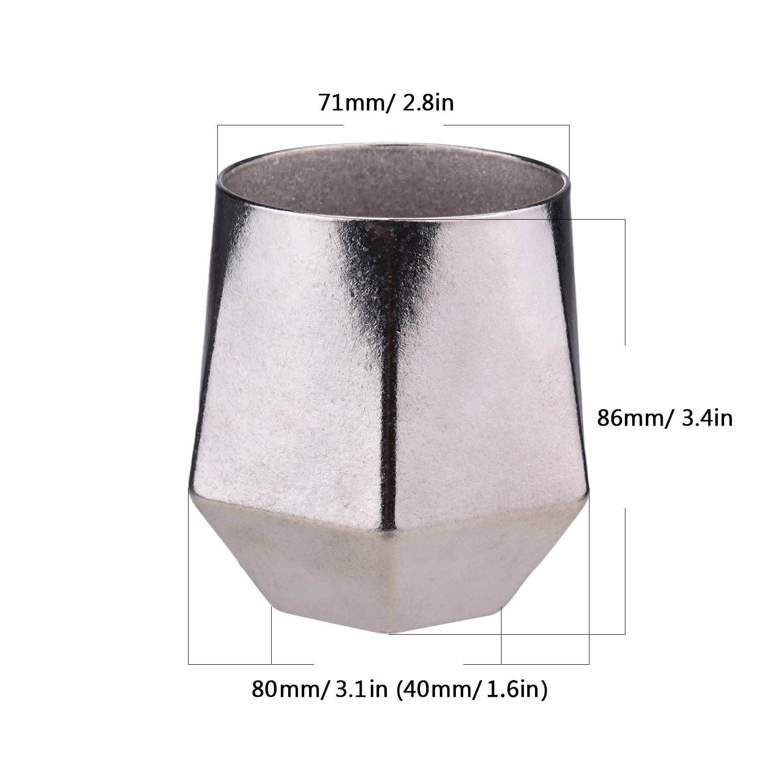Tazza da caffè da Campeggio in Titanio, Tazza Esagonale con Isolamento Sottovuoto a Doppio Strato da 240 Ml Tazza da Campeggio All'aperto per Viaggi in Campeggio All'aperto con (Fiore di