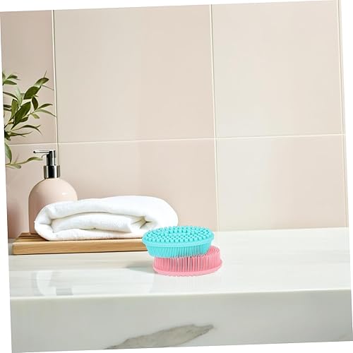 Miniatura 4 de 2pcs Dual Sided Exfoliating Bath Brush Scalp Massager Soft and Gentle for Boy Girl Promotes Sensory Development Tactile Stimulation