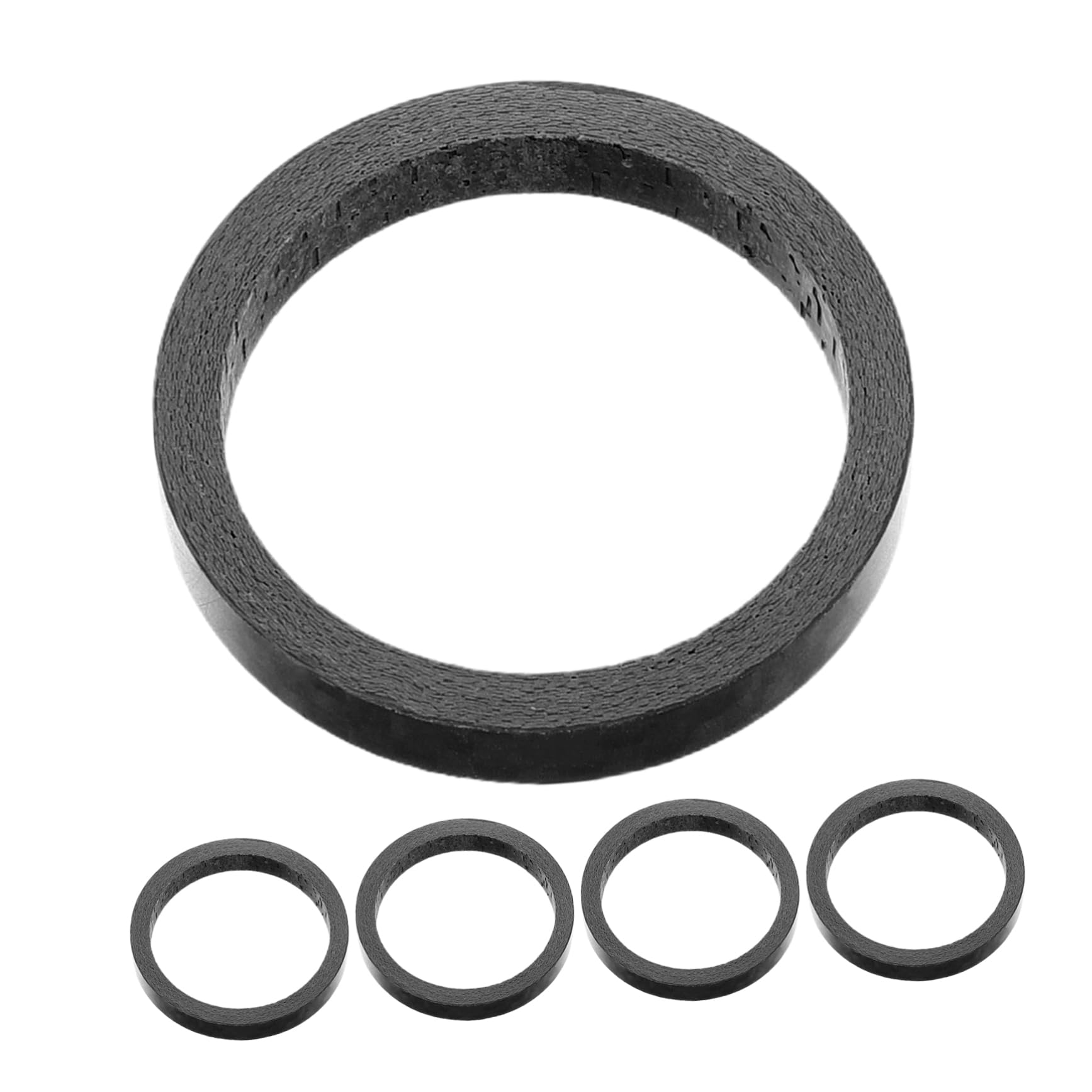 VICASKY 5pcs Carbon Fiber Bicycle Handlebar Stem Spacers Lightweight and Durable Headset Spacers for Road and Mountain Bikes Compatible with Various Bicycle Models