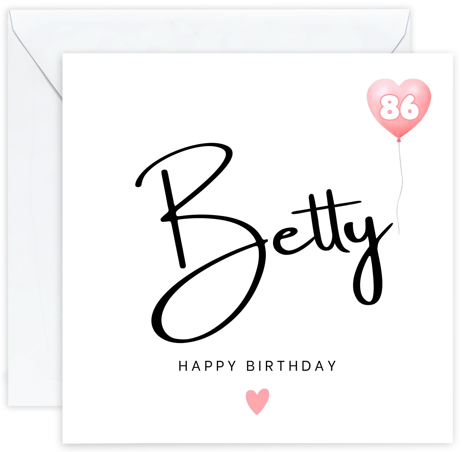 Personalised 86th Birthday Card – Eighty-Sixth Birthday Card for Eighty-Six 86 Year Old Women – Custom Unique | Mother | Sister | Aunt | Her | Female | Woman | Mum | Wife | Gran | Nan (Age 86) — image 1