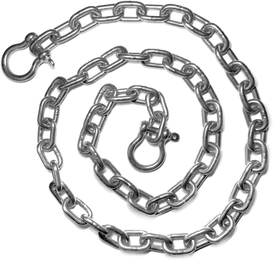 US Stainless Stainless Steel 316 Anchor Chain 8mm or 5/16" by 35' Long Shackles