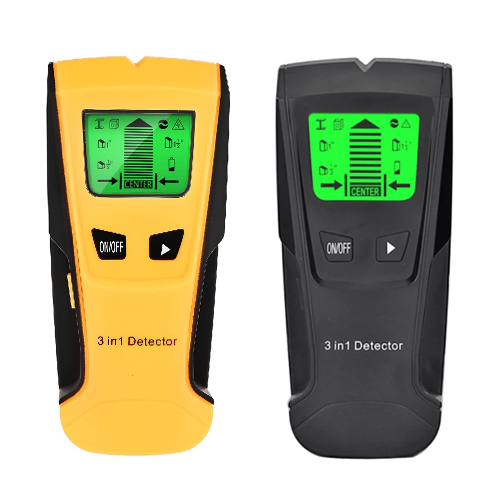 Wykrywacz metalu, Ściana Skaner 3 w 1 wykrywacz metali Znajdź metalowe Kołki AC. Napięcie Fire Wire Mur Detector Scanner Electric Box Detektor Mur Detector(Nero)