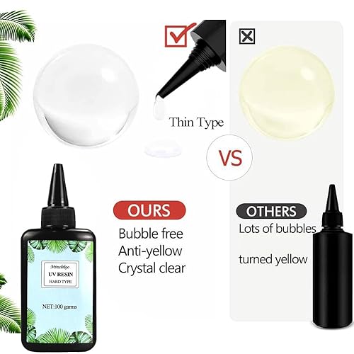 Miniatura 4 de Miraclekoo  Resina UV - Resina epóxica de curado UV - Pegamento UV duro - Resina de curado solar de curado ultravioleta - Resina activada por luz