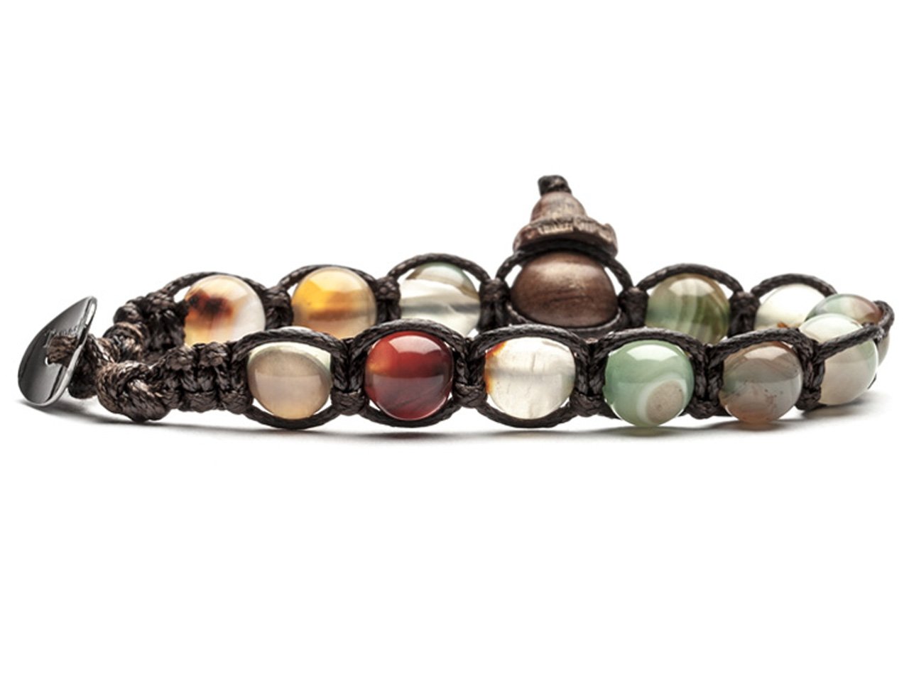 Bracciale Tamashii Unisex Pietra Tibetano Agata Muschiata Striata BHS900-162