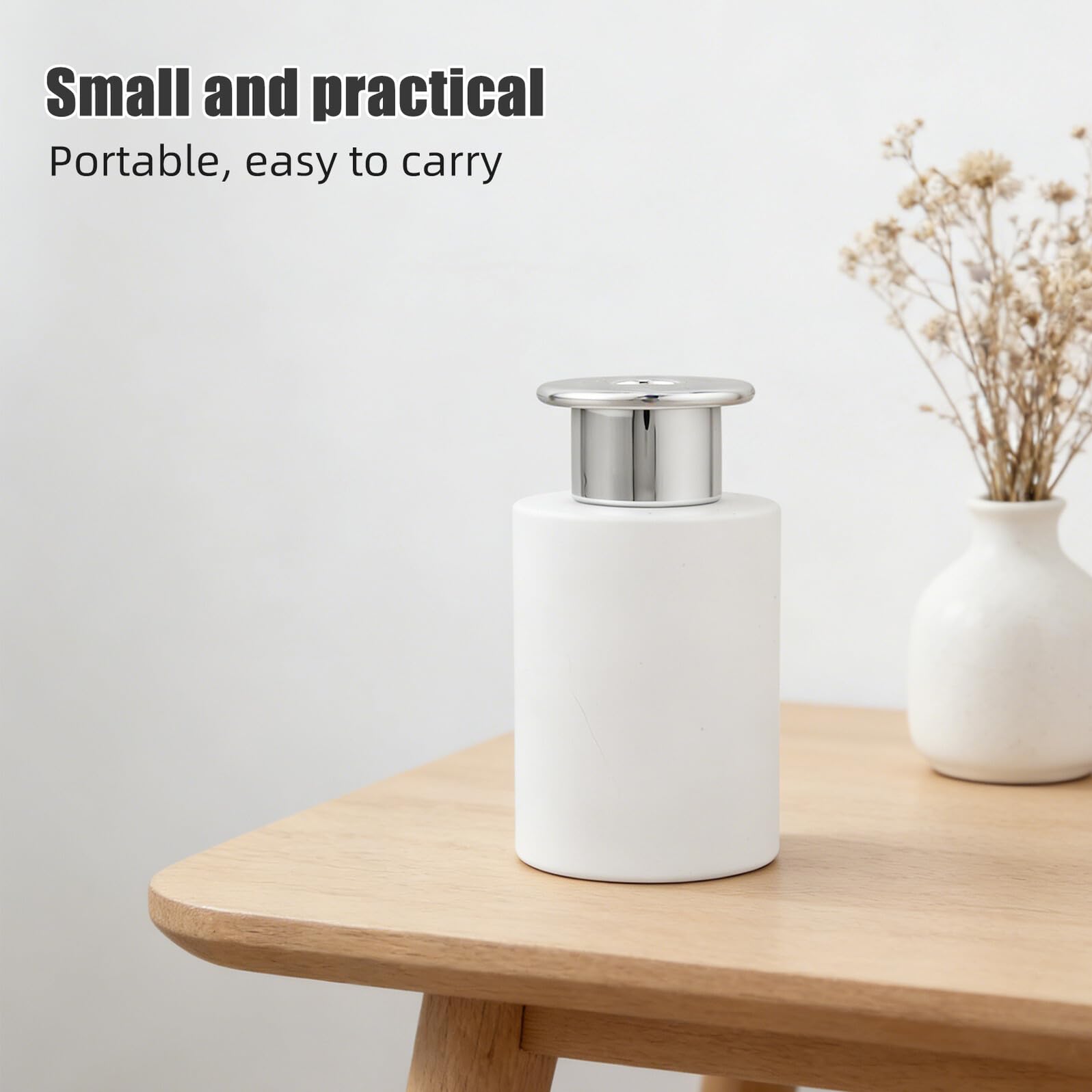 Alasum 4 Pezzi Bottiglia Diffusore per Aromi in Vetro Bianco Opaco 120ml Tappo a Forma di Fungo, Evaporazione Controllata e Design per Ambienti Domestici e Camere da