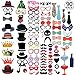 Produktbild RYMALL 90PCS Neuer Stil Tlg Photo Booth Geburtstags Hochzeits Partei Funny Verkleidung [Schnurrbart Lippen Brille Krawatte Hüten] Dekoration Fotorequisiten Set