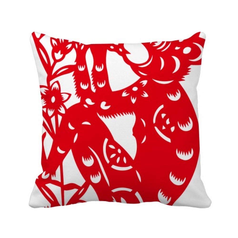 Housse de coussin carrée singe Papercut pour décoration de canapé