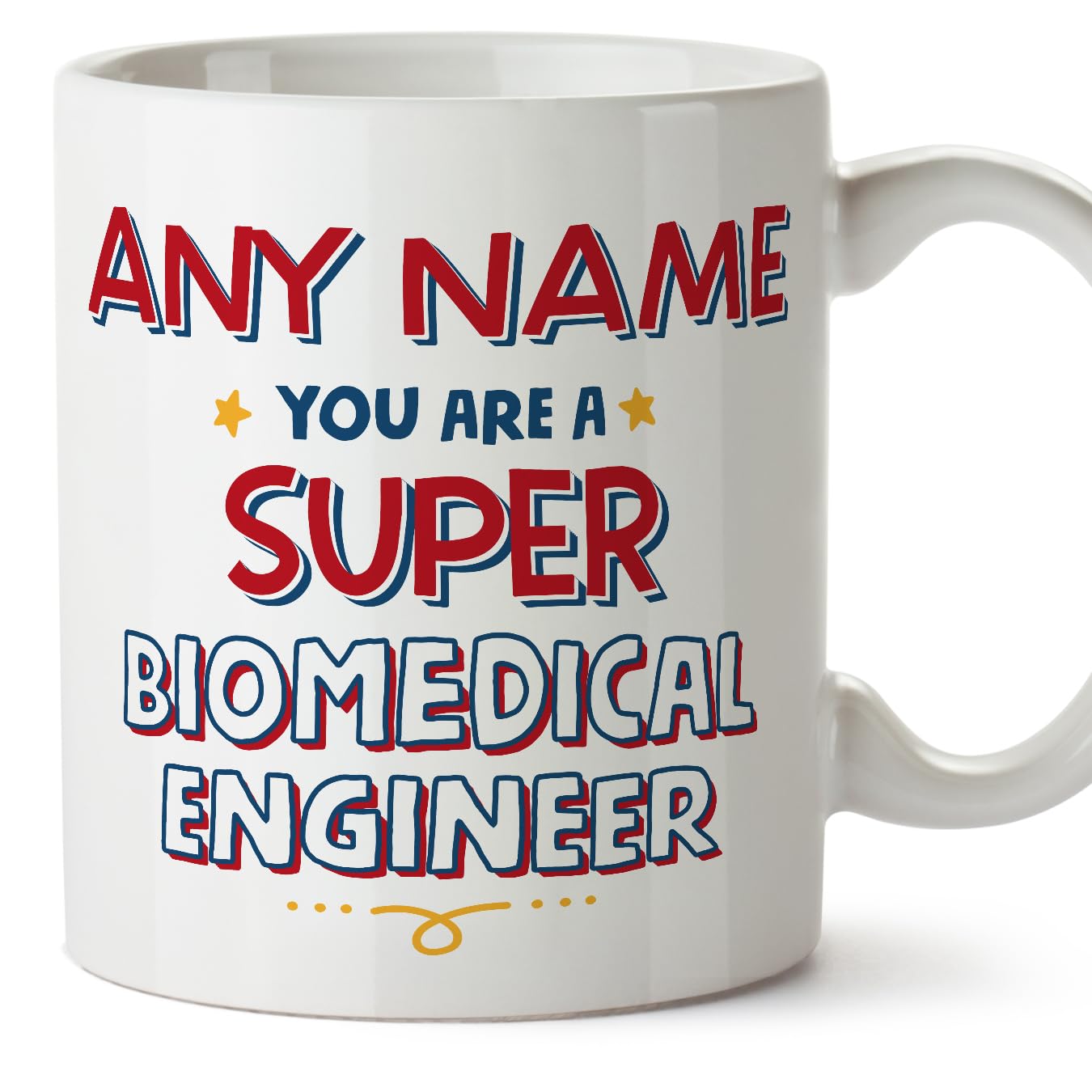MUGFFINS Personalised Mug for Biomedical Engineer - in English - You are Super - Funny Custom Gift for Colleagues - Ceramic 11oz Mug โ image 1