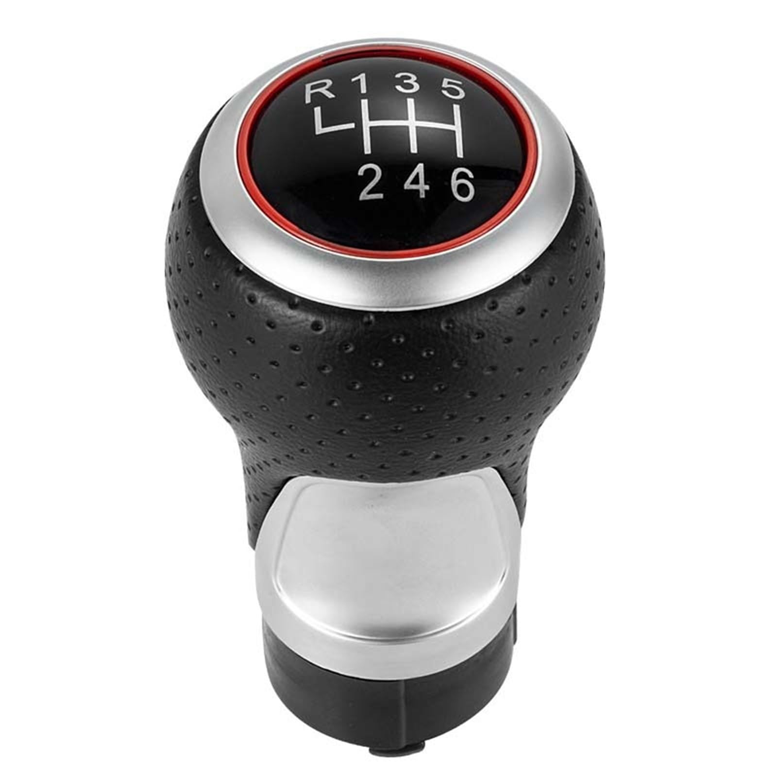 Hfswwlkj One Color Shifter Lever Compatible With Seat For Ibiza 6J For Leon Mk1 Car Gear Shift Knob Lever Shifter 12Mm 5/6 Speed Handle(Red 6 Speed)