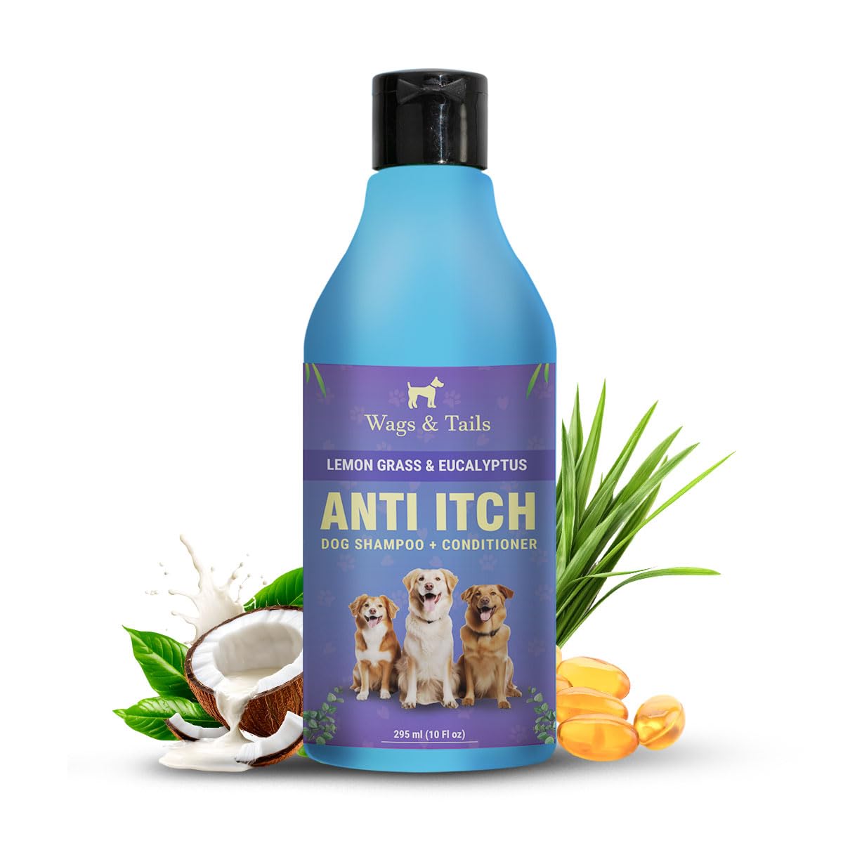 Itch & Allergy Relief Shampoo & Conditioner for Dogs & Cats. Prevents Itching | Soft Coat Hair | Strengthens & Shine | Anti-Itch & Anti-Fungal Formula | Sulphase (SLS) & Paraben Free