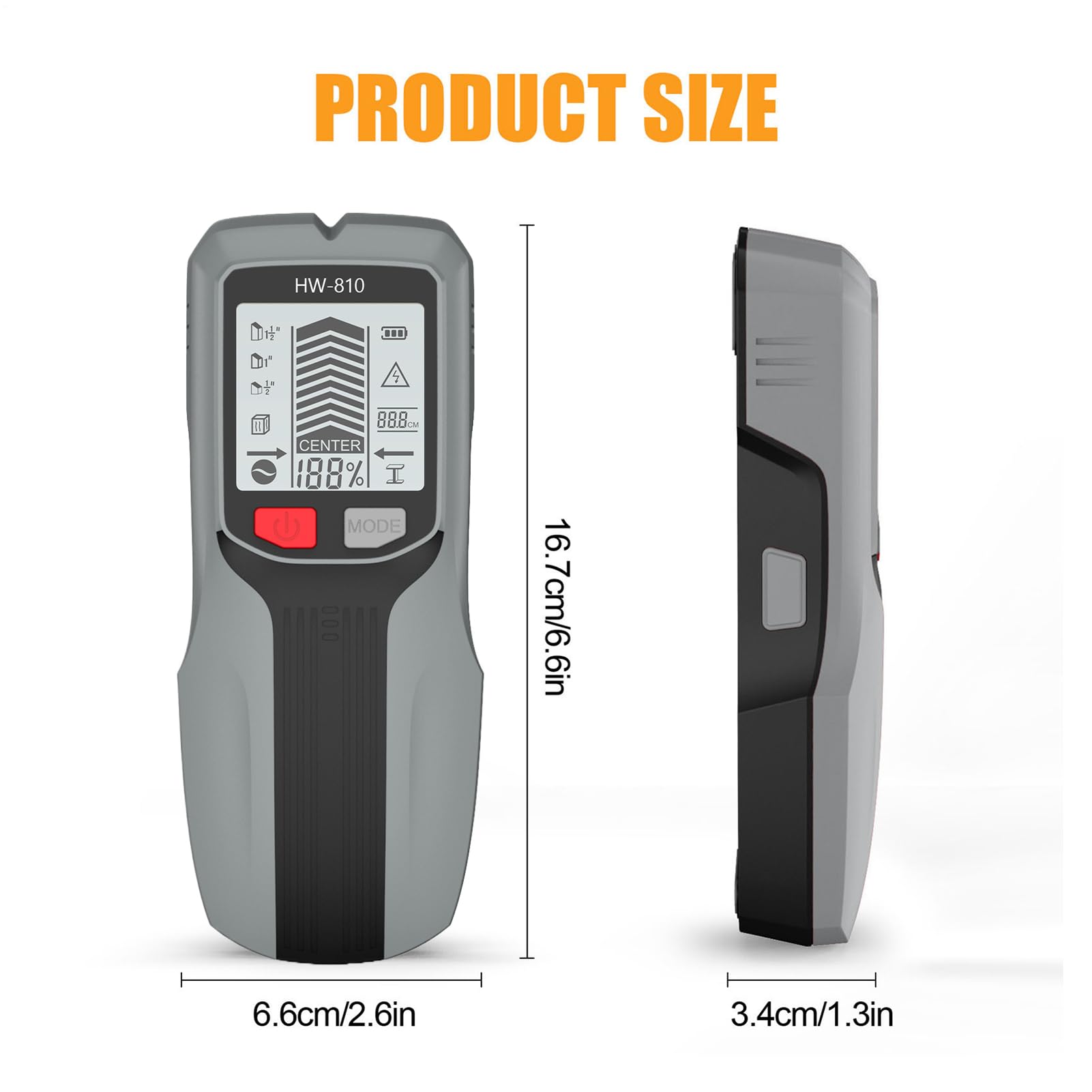 Detector de Vigas | Detector Magnetico Multifuncion Portatil con Pantalla LCD - Instrumentos de Medición y Análisis para Renovación Montaje Eléctrico Estantes Cartón Yeso