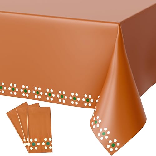 Oudain Paquete de 4 manteles de plástico desechables mexicanos Cielito Lindo para decoración de fiesta de Barro Mexicano Terracota para mesa de boda