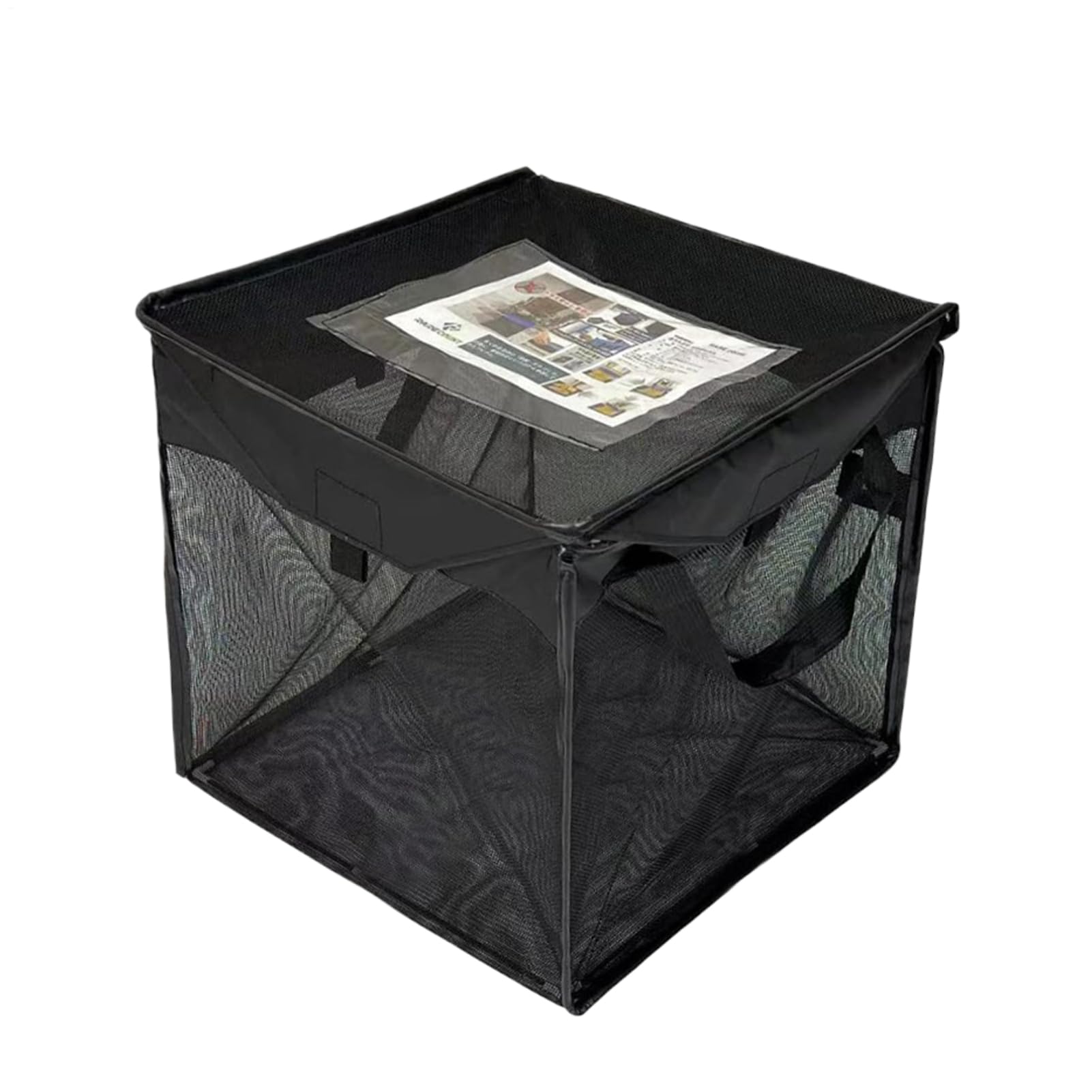 Outdoor Trash Can for Patio, 125L Garbage Can Outdoor Storage, Portable Outdoor Picnic Basket, Foldable Basket Wastebasket Box Recycling Holder Bucket for Room Kitchen RV Lawn Camping