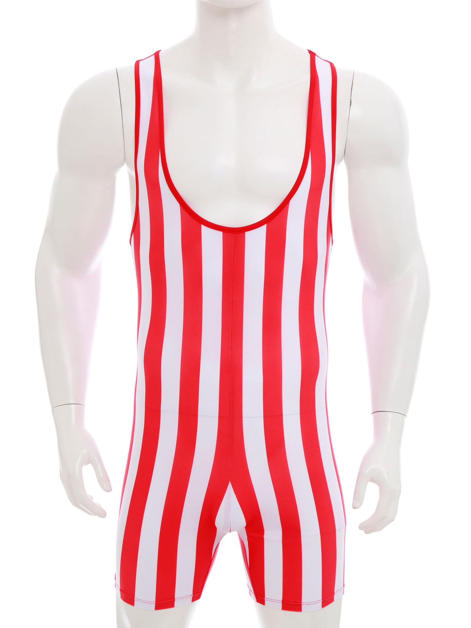 Lejafay Herren Wrestling Body Singlet Sportlich Einteiliger Bademode Triathlon Einteilig Fitnessstudio Fitness Workout Outfits Sport-Overall