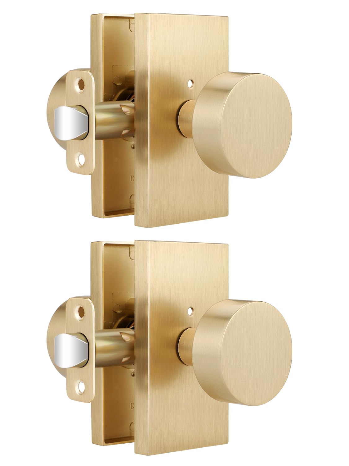 Satin Brass Privacy Door Knob - Keyless Entry -18 Satin Brass Privacy Door Knob - Keyless Entry -18