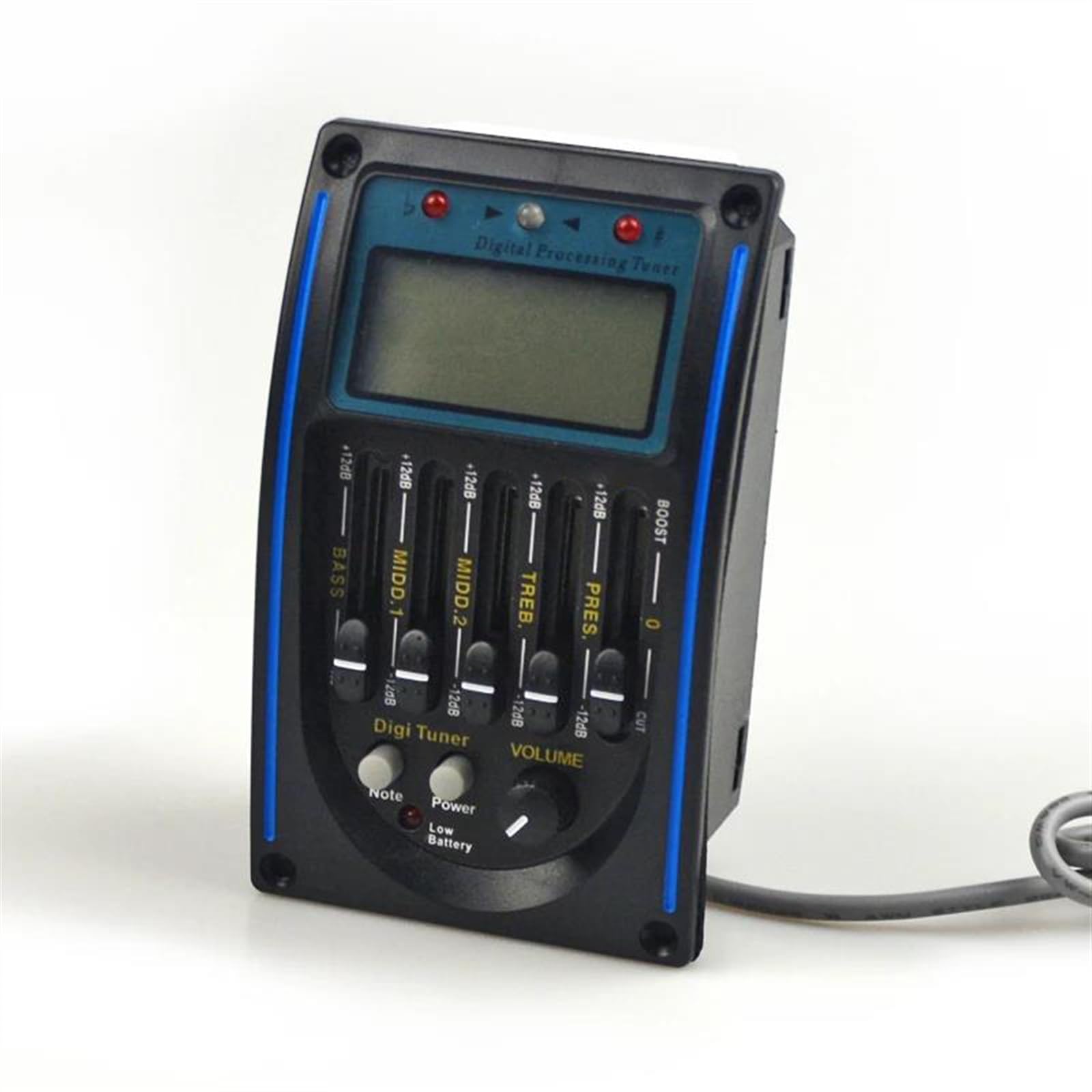 10 Pezzi 5 Bande Pickup Per Chitarra Acustica Preamplificatore EQ Equalizzatore Con Accordatore Digitale Parti Di Chitarra