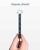 Vista 4 de Anker - Hub USB C, 4 puertos USB 3.0, hub con transferencia de datos de 5 Gbps, cable extendido de 2 pies, no compatible con carga, divisor USB C