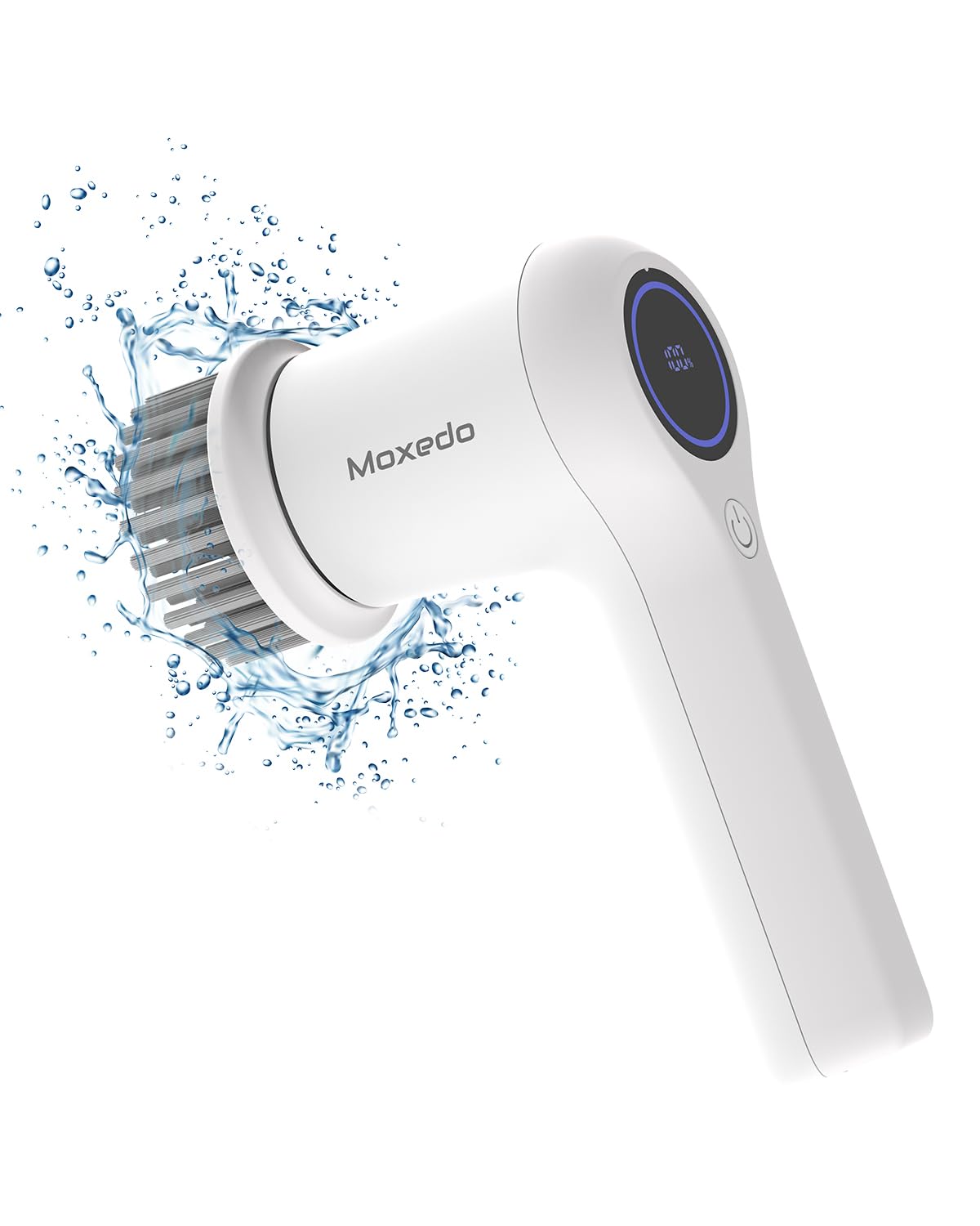 Moxedo 4 in 1 Cordless Electric Spin Scrubber Handheld Cleaning Brush with 2 Adjustable Speeds & 4 Replaceable Heads for Bathroom, Sink, Tub, Tile, Toilet, Wall, Window & Floor (White, 2025)
