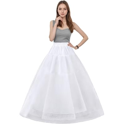 Hoopless Petticoat Crinoline Women's A-line Tulle Underskirt Slip for Bridal Wedding Dress Quinceanera Dresses