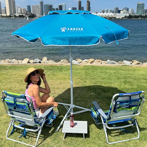 Ammsun AM76008 Shade Umbrella, Premium Portable Umbrella With Stand, 6.5Ft Lightweight Sports Umbrella For Sporting Games, Adjustable Instant Sun Protection And Easy To Carry thumb #4