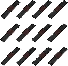 12 PCS Wrap-Around Felt Furniture Pads with Hook and Loop Fasteners - Non-Slip Chair Leg Floor Protectors, Bar Stool Glides - Chair Bottom Protector for Chairs, Patio Furniture Feet. (Black)