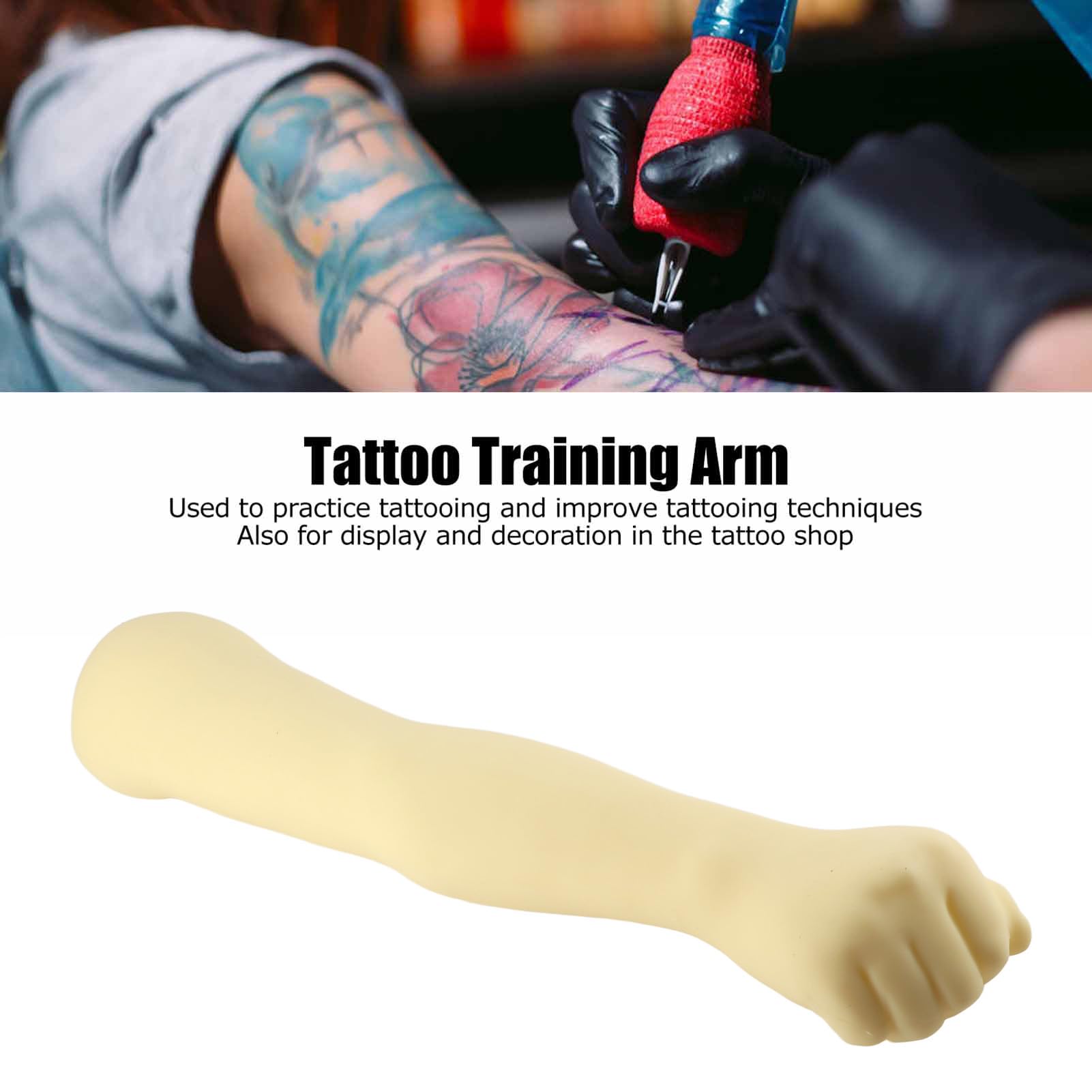 Długość ćwiczeń tatuowania silikonowe ramię, miękki silikon wysoka symulacja, długość 63 cm do ćwiczenia tatuażu na ramieniu trening tatuażu pokazujący sztuczne ramię
